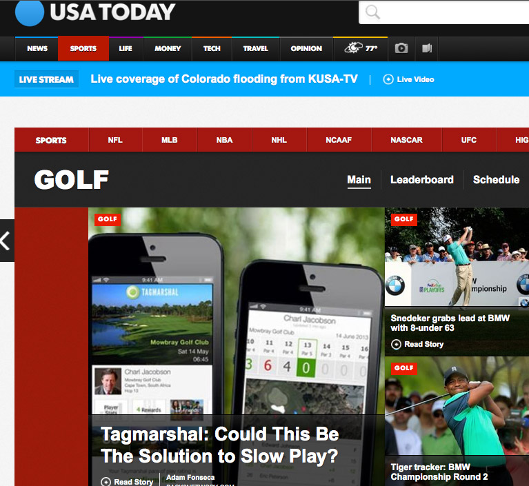 USA Today Golf features Tagmarshal