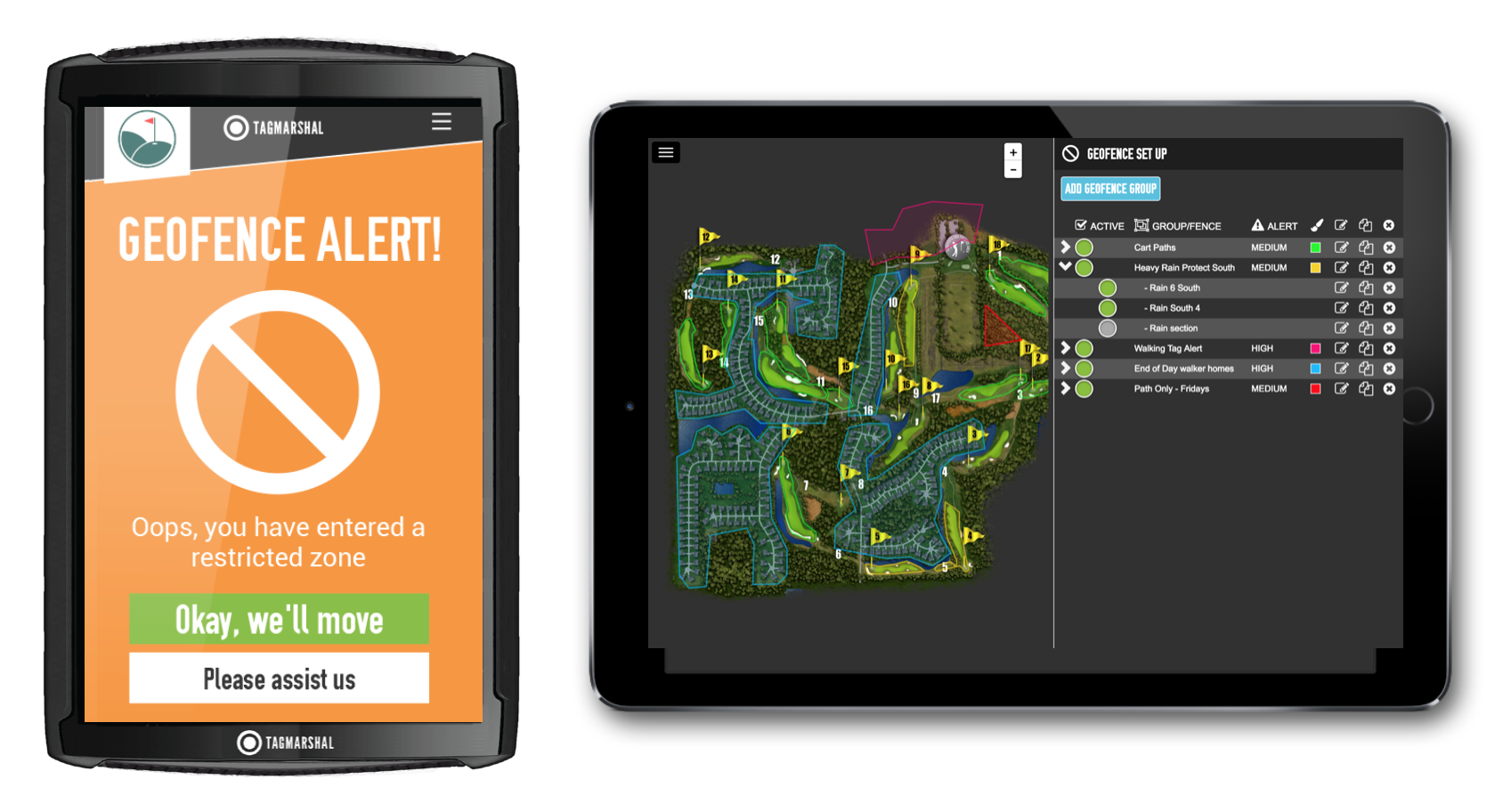 golf cart gps screen