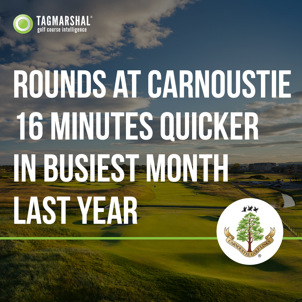 Rounds at Carnoustie 16 minutes quicker in busiest month last year