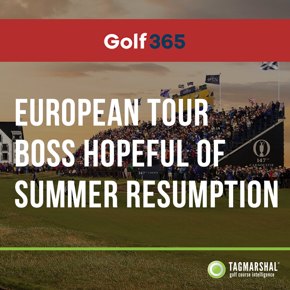 European Tour boss hopeful of summer resumption