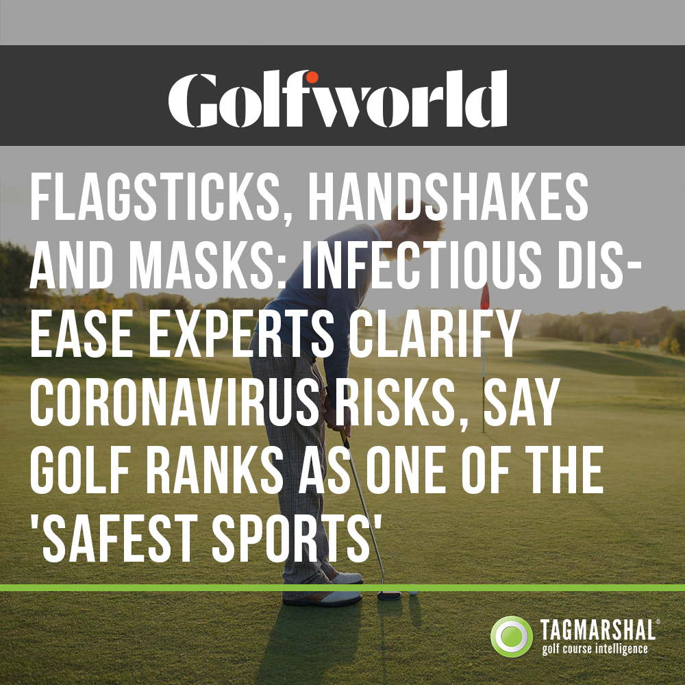 Flagsticks, handshakes and masks: Infectious disease experts clarify coronavirus risks, say golf ranks as one of the ‘safest sports’