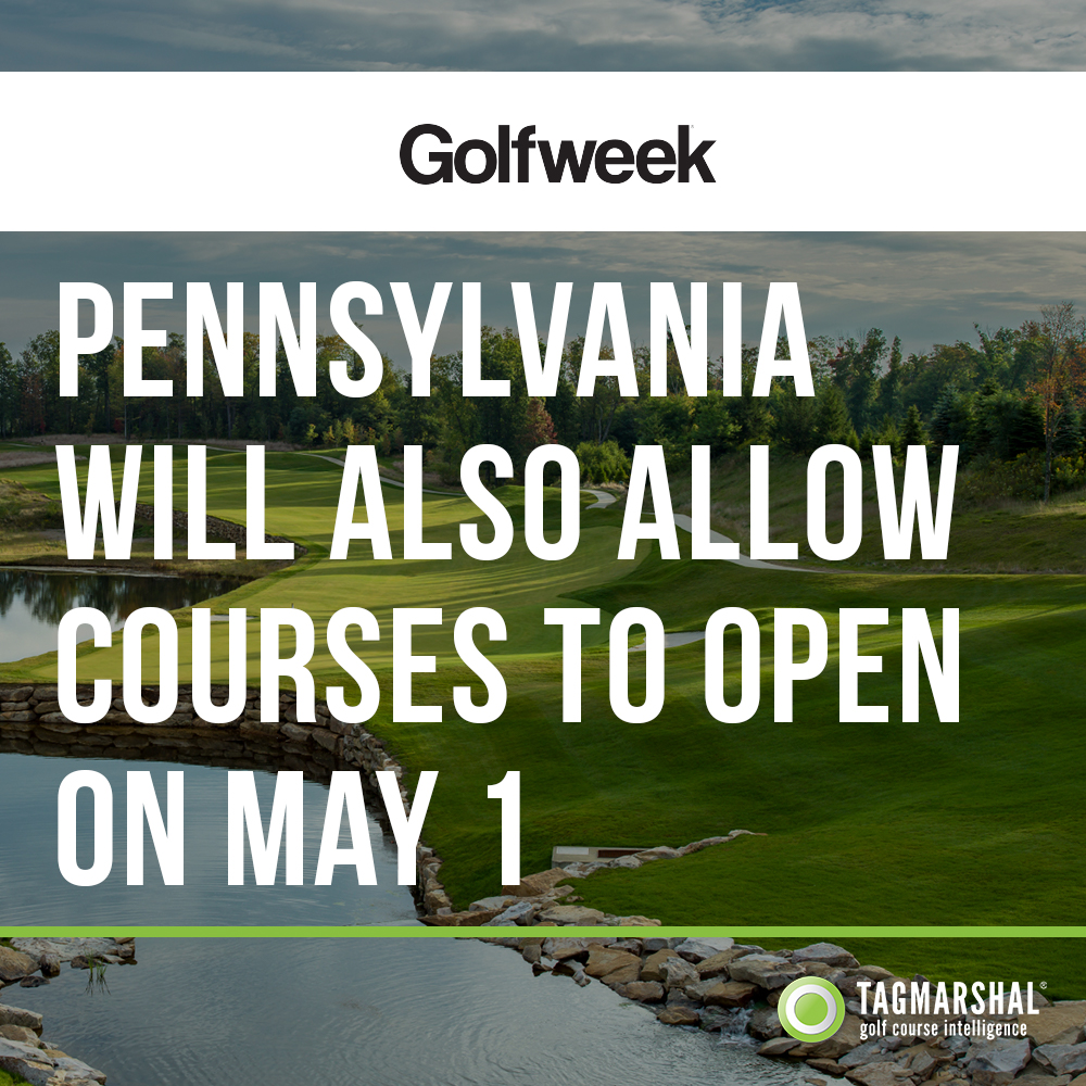 Pennsylvania will also allow courses to open on May 1