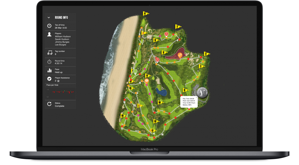 Using golf cart GPS systems to optimize oncourse operations