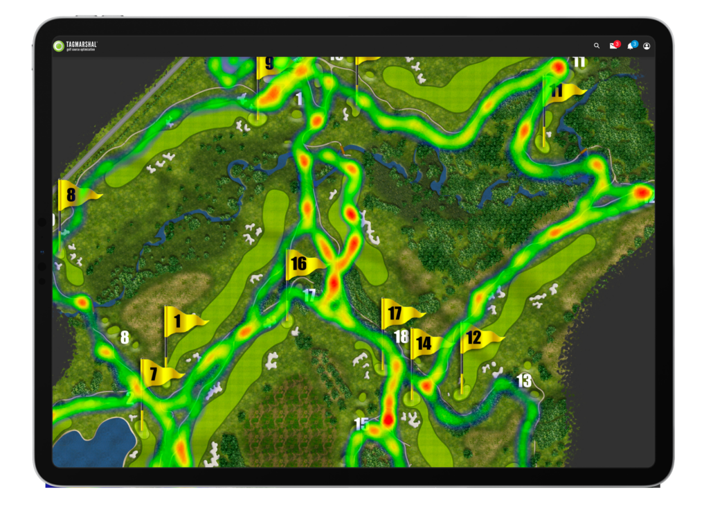 golf cart gps systems heatmap visualisation