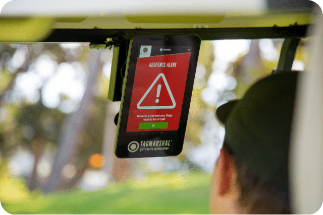 golf cart gps geofence alert