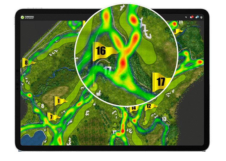 golf cart gps heatmap visualization