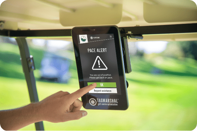golf cart gps systems 2way pace alert screen