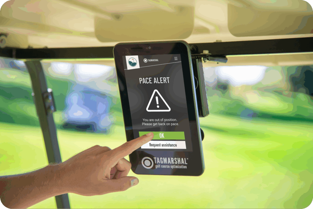 golf cart gps 8inch pace alert
