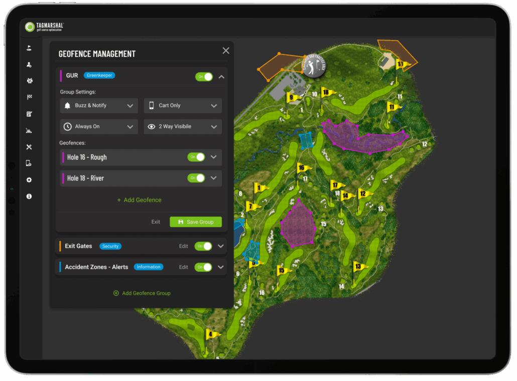 golf cart gps geofence