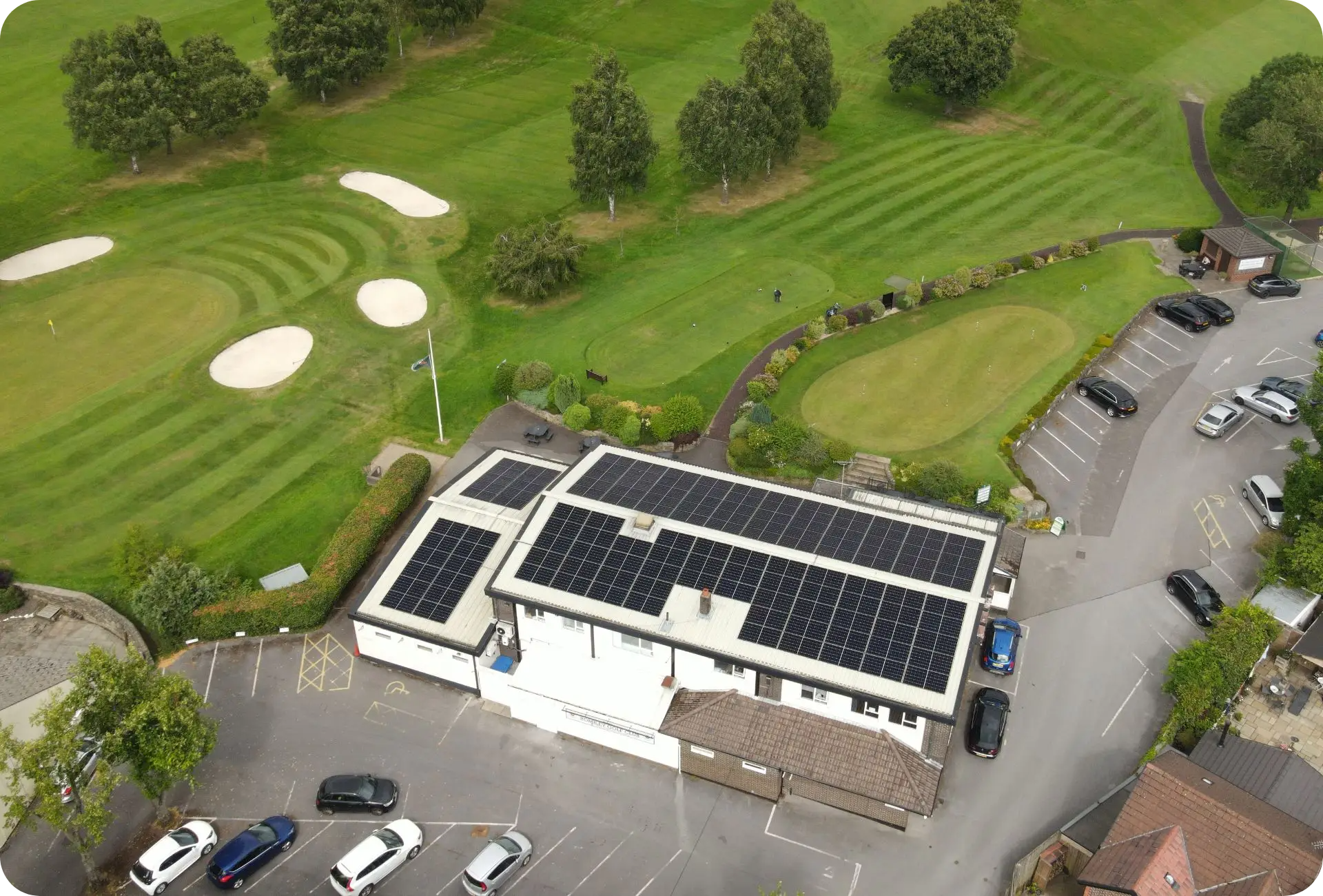 golf cat gps solar panels club house
