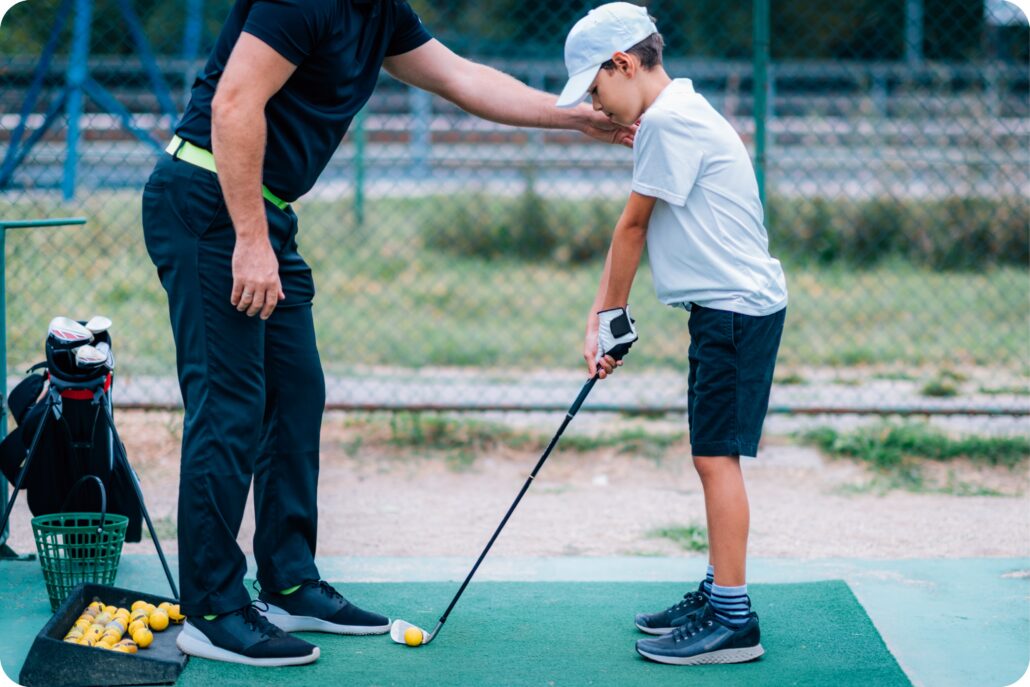 golf cart gps system child golfer learning