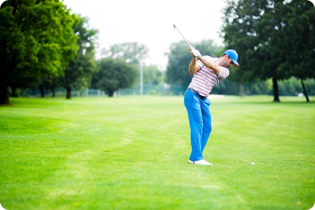 golf cart gps systems golfer on fairway