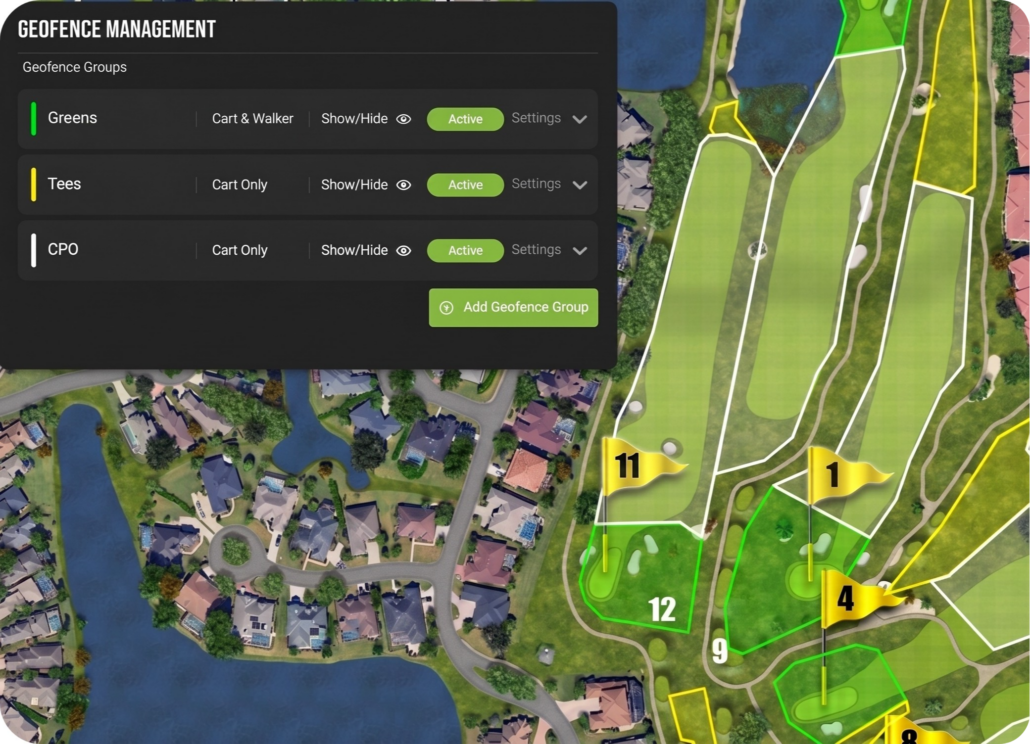 golf cart gps systems grasslands geofence setup