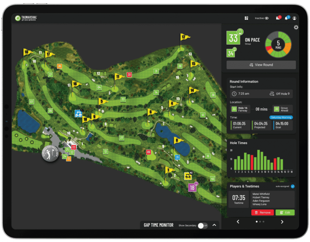 golf course gps system live map
