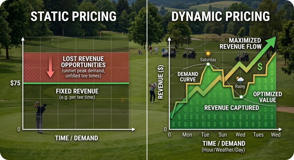 golf cart gps systems chart showing benefits of dynamic pricing