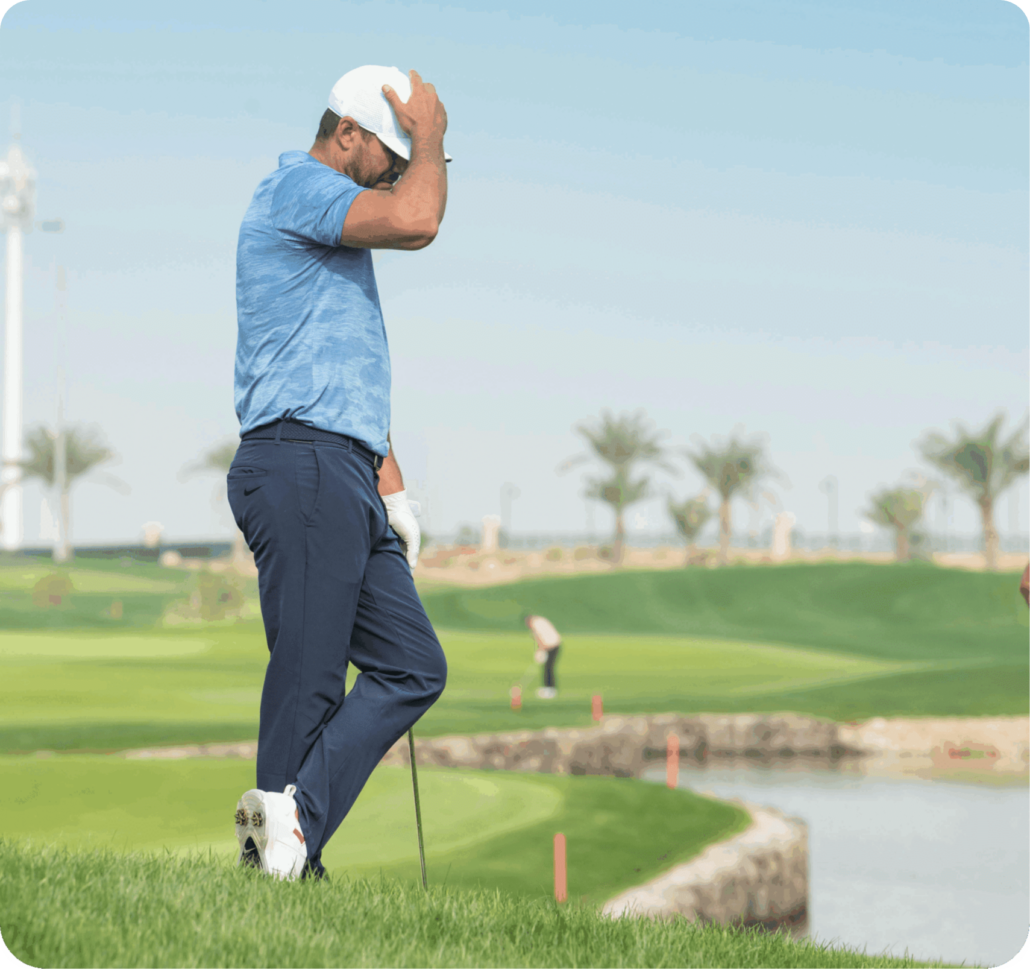 golf course gps systems frustrated golfer