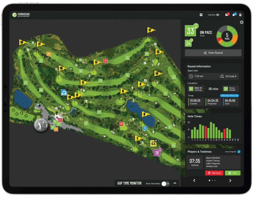 golf course gps systems live map